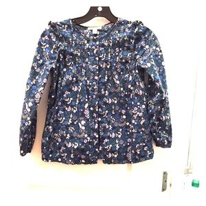 NWOT Burberry girls flower top. Button down.